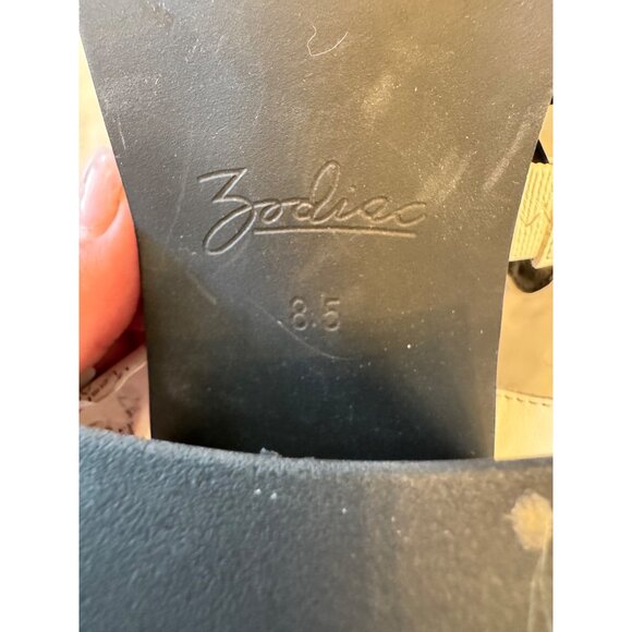 Zodiac Joleen White Strap Sandal Size 8.5 EU 39 NWOB 3" Chunky Heel - Picture 7 of 10